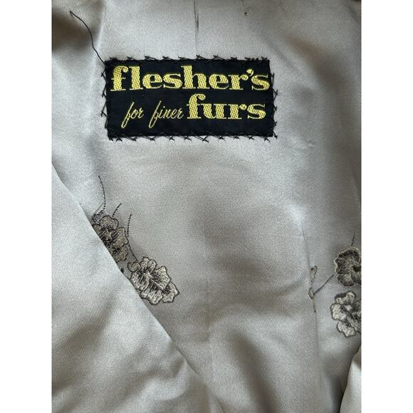 mink fur coat Size Large Collared Honey Brown Color - Picture 7 of 12